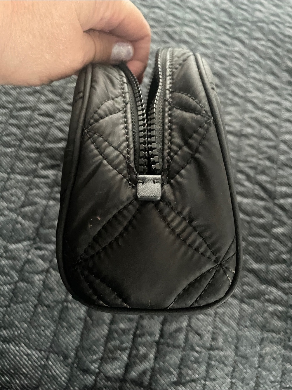 kate spade Black Quilted Tote Bag and Cosmetic Bag Set - Picture 8 of 16